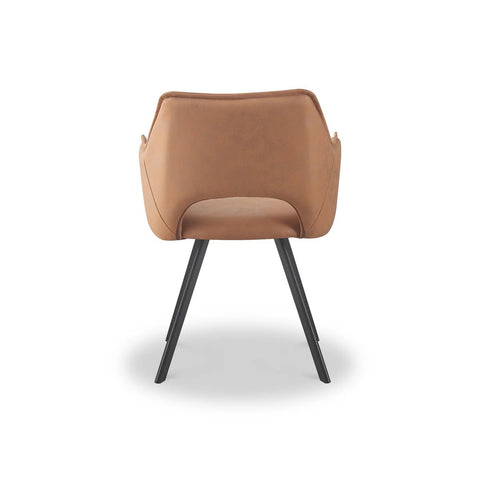 Harley Tan Suede Set of 4 Dining Chairs - Pendle Village Furniture