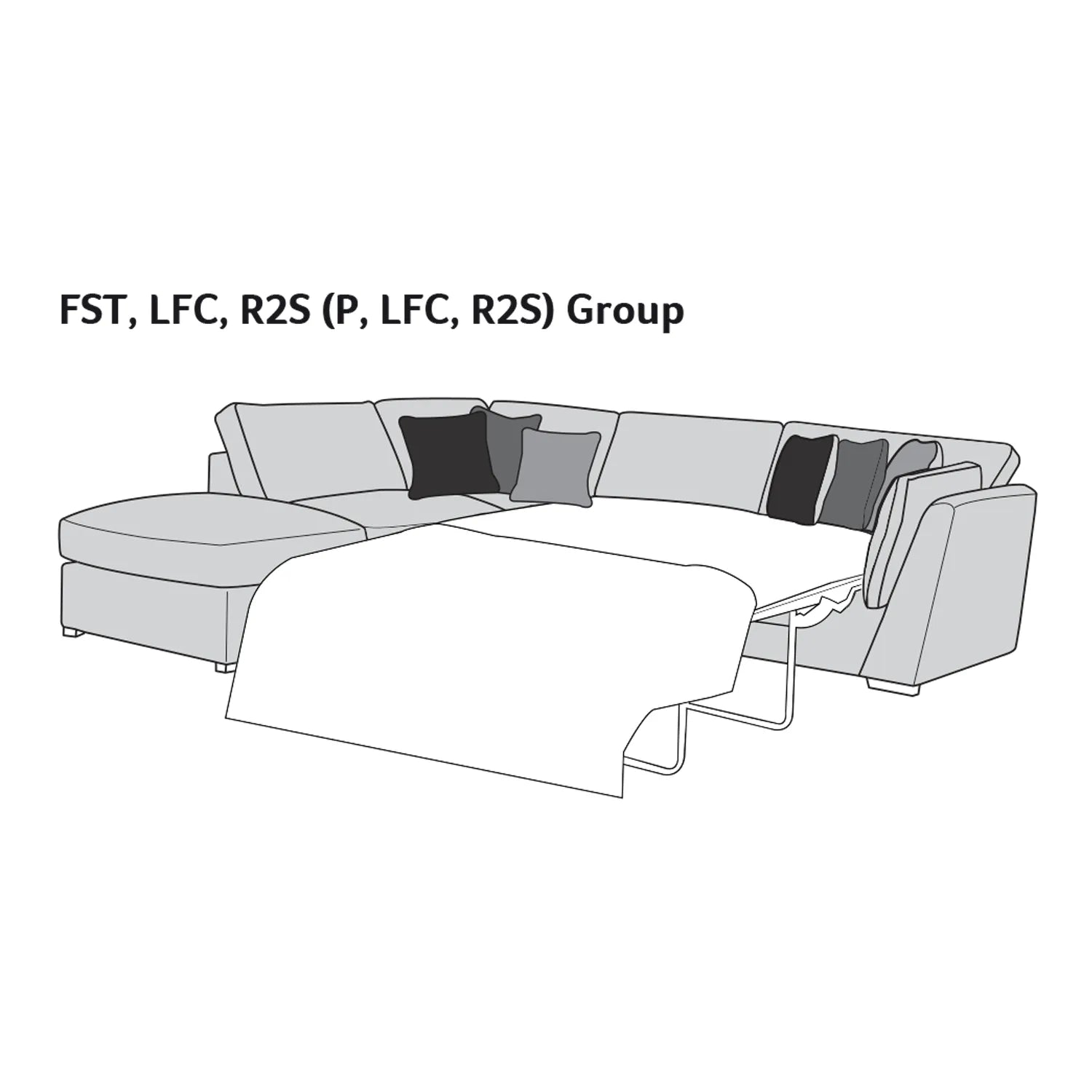 Titus Fabric Corner Chaise Sofa with Footstool