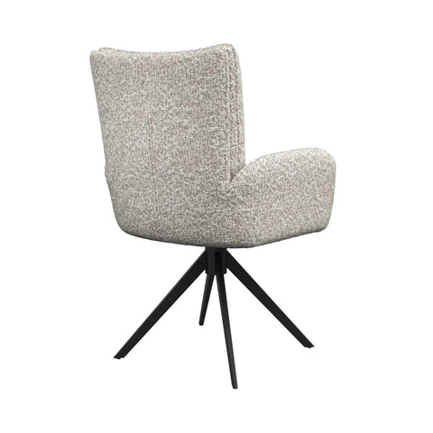 Umbria Ivory Fabric Swivel Dining Armchairs – Buy in a Set of 4, 6 or 8