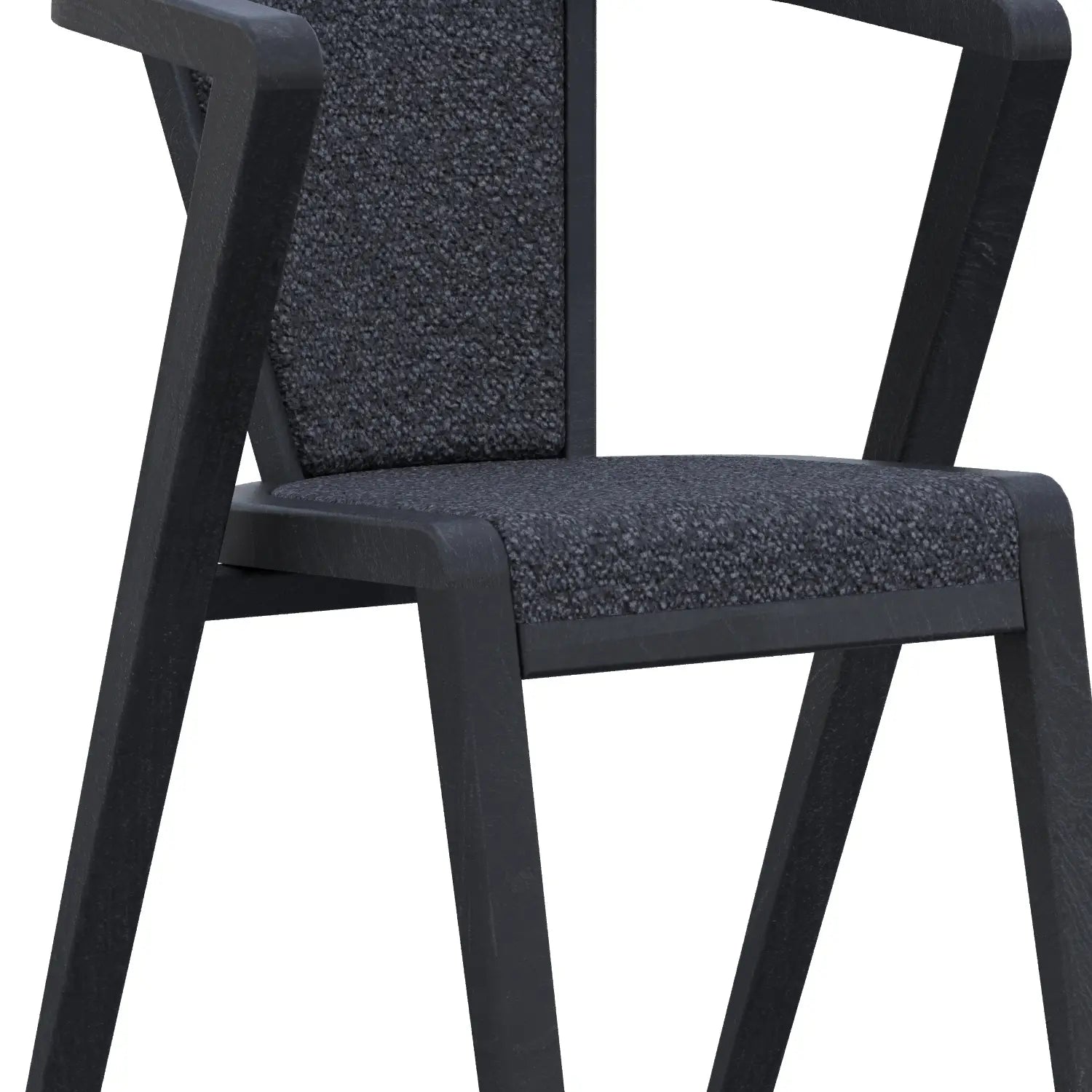 Prime Black Oak Wood and Fabric Dining Chairs – Set of 4 - Pendle Village Furniture