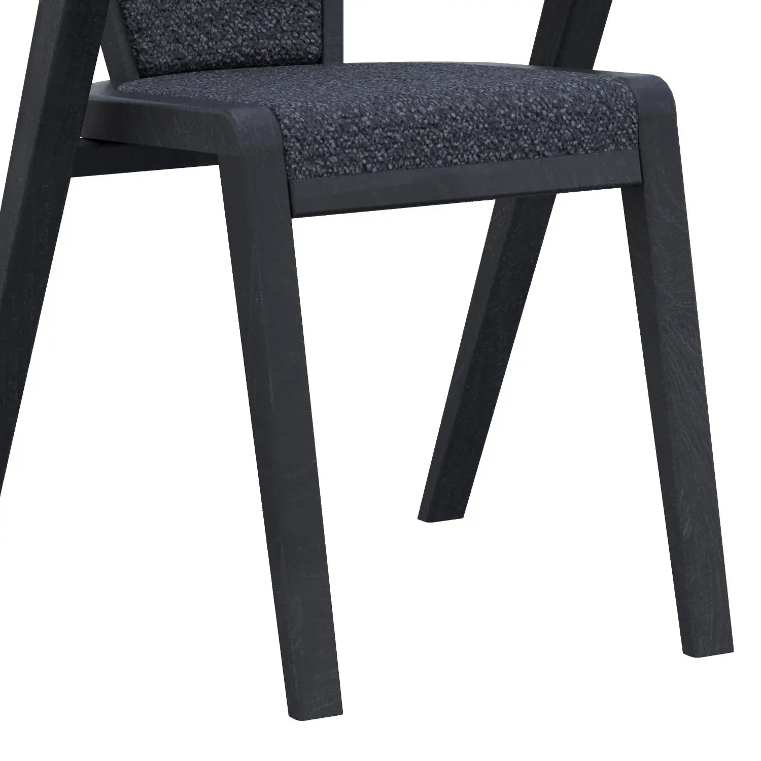 Prime Black Oak Wood and Fabric Dining Chairs – Set of 4 - Pendle Village Furniture
