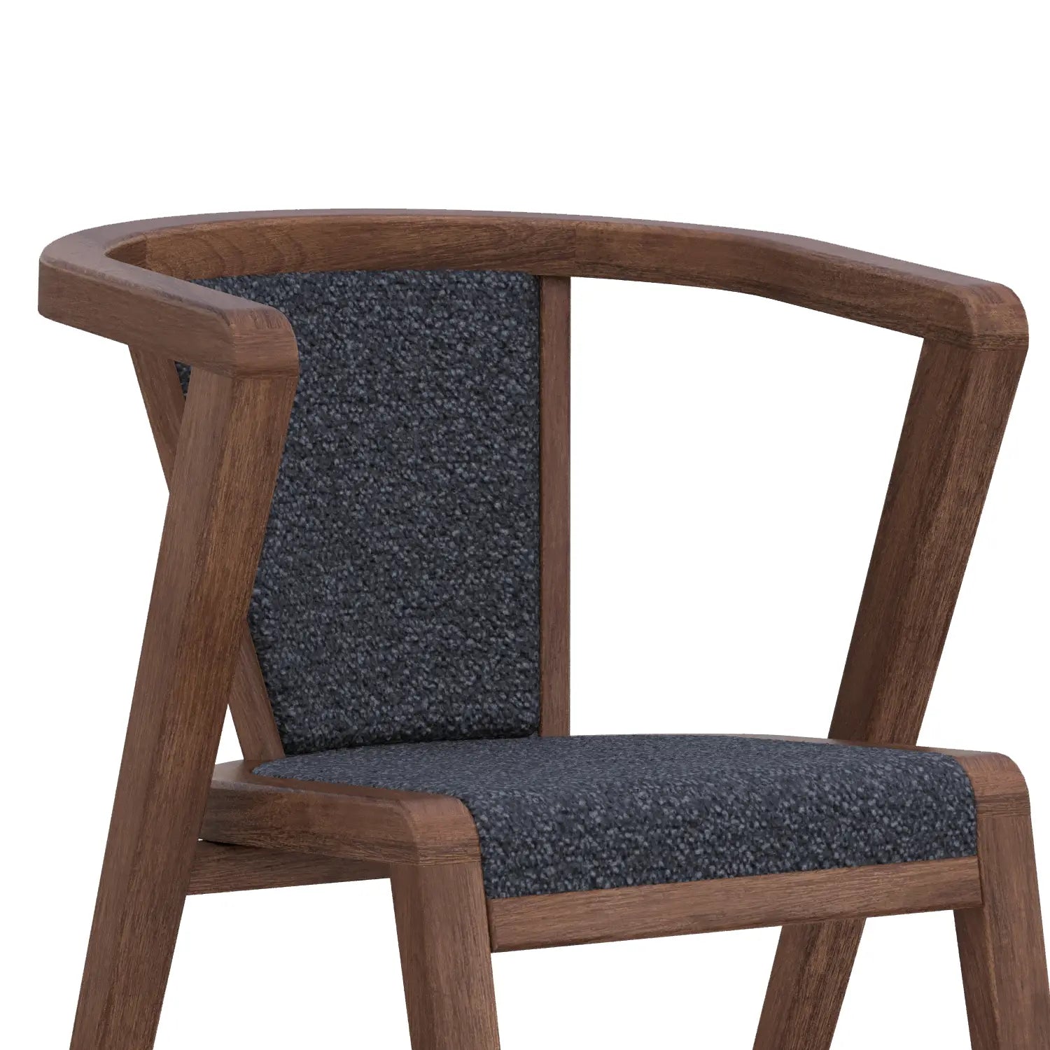 Prime Smoked Oak Wood and Fabric Dining Chairs – Set of 4 - Pendle Village Furniture