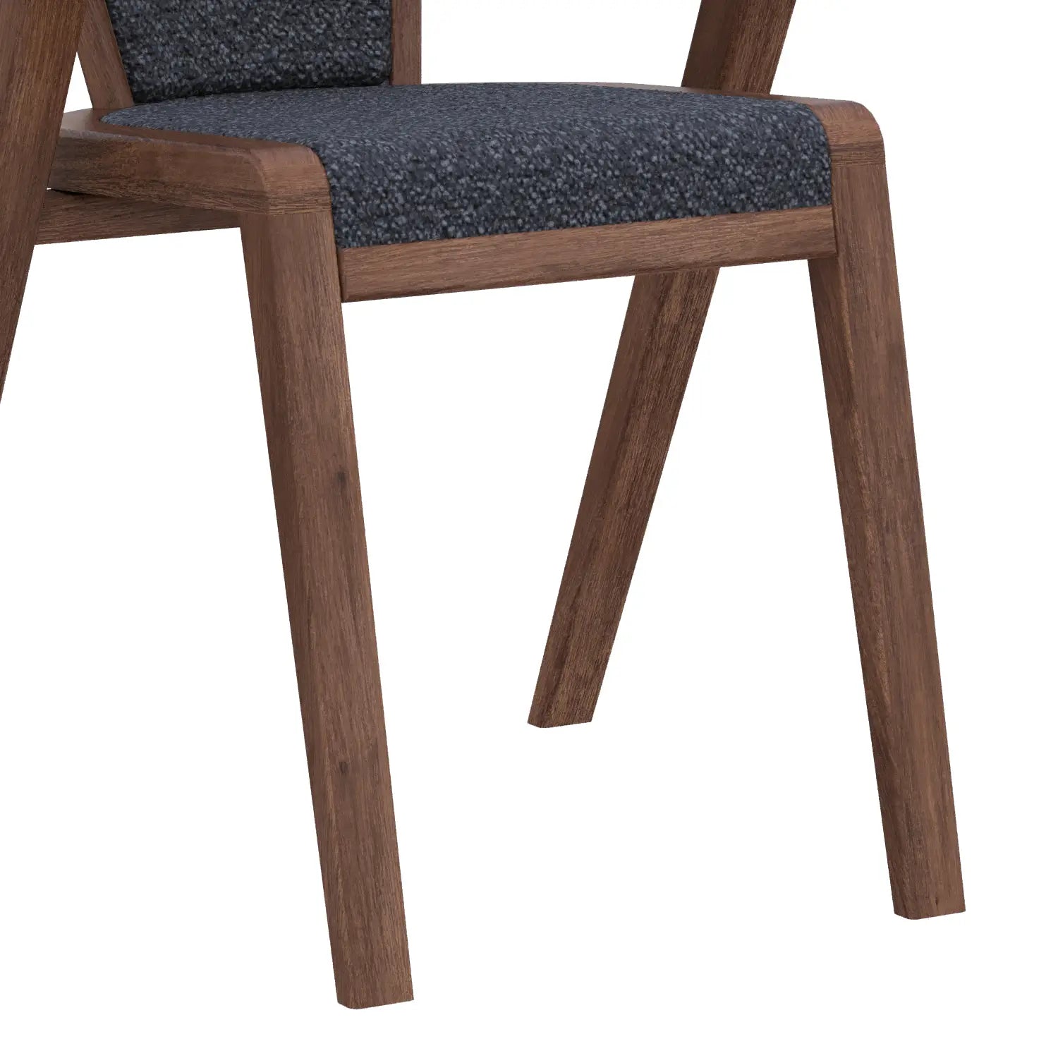 Prime Smoked Oak Wood and Fabric Dining Chairs – Set of 4 - Pendle Village Furniture