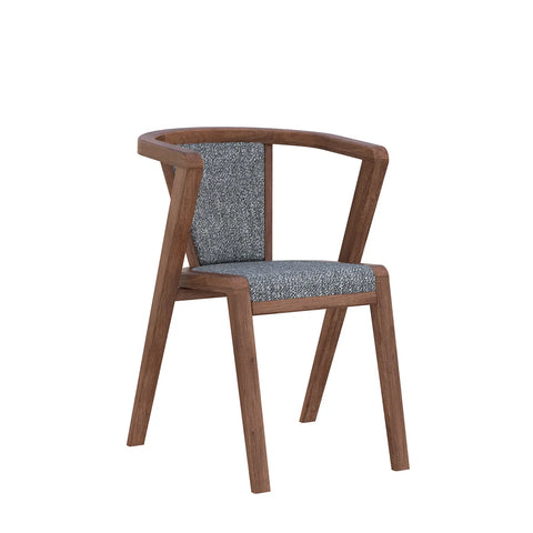 Prime Smoked Oak Wood and Fabric Dining Chairs – Set of 4 - Pendle Village Furniture