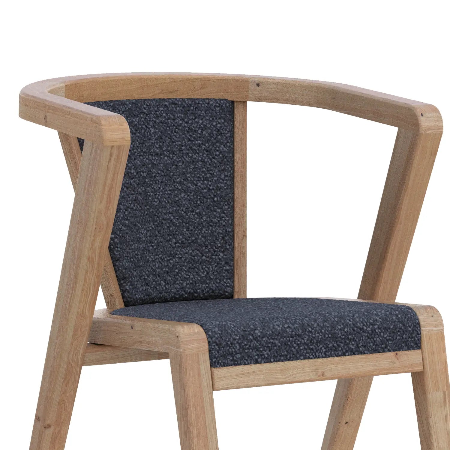 Prime White Oak Wood and Fabric Dining Chairs – Set of 4 - Pendle Village Furniture