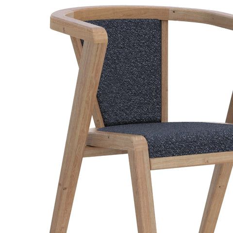 Prime White Oak Wood and Fabric Dining Chairs – Set of 4 - Pendle Village Furniture