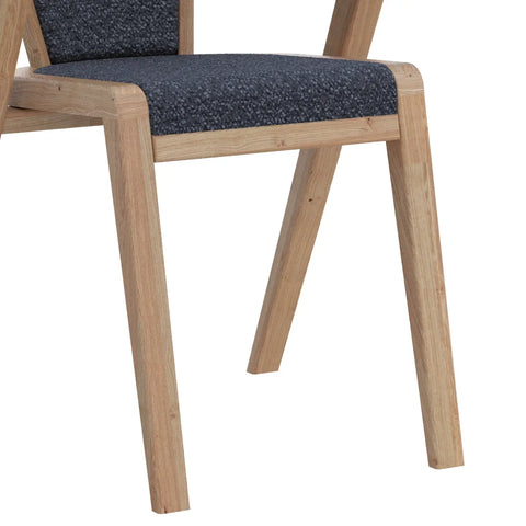 Prime White Oak Wood and Fabric Dining Chairs – Set of 4 - Pendle Village Furniture