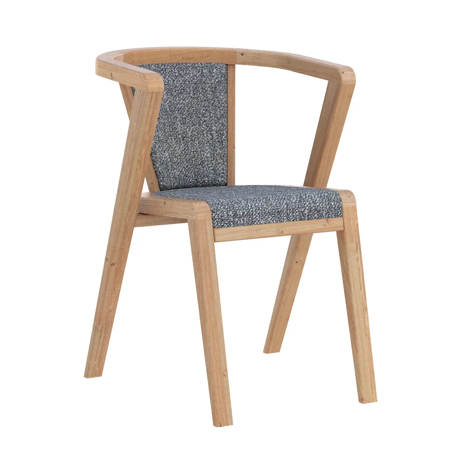 Prime White Oak Wood and Fabric Dining Chairs – Set of 4 - Pendle Village Furniture