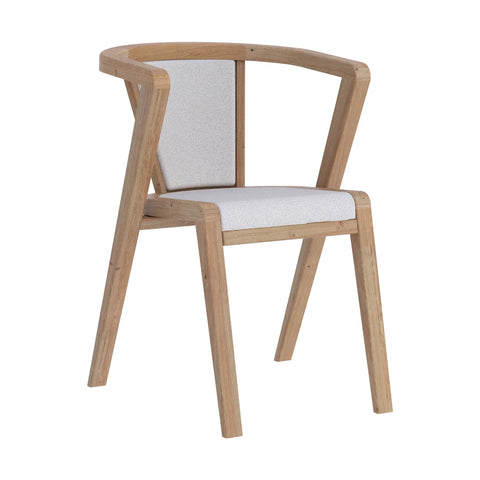 Prime White Oak Wood and Fabric Dining Chairs – Set of 4 - Pendle Village Furniture