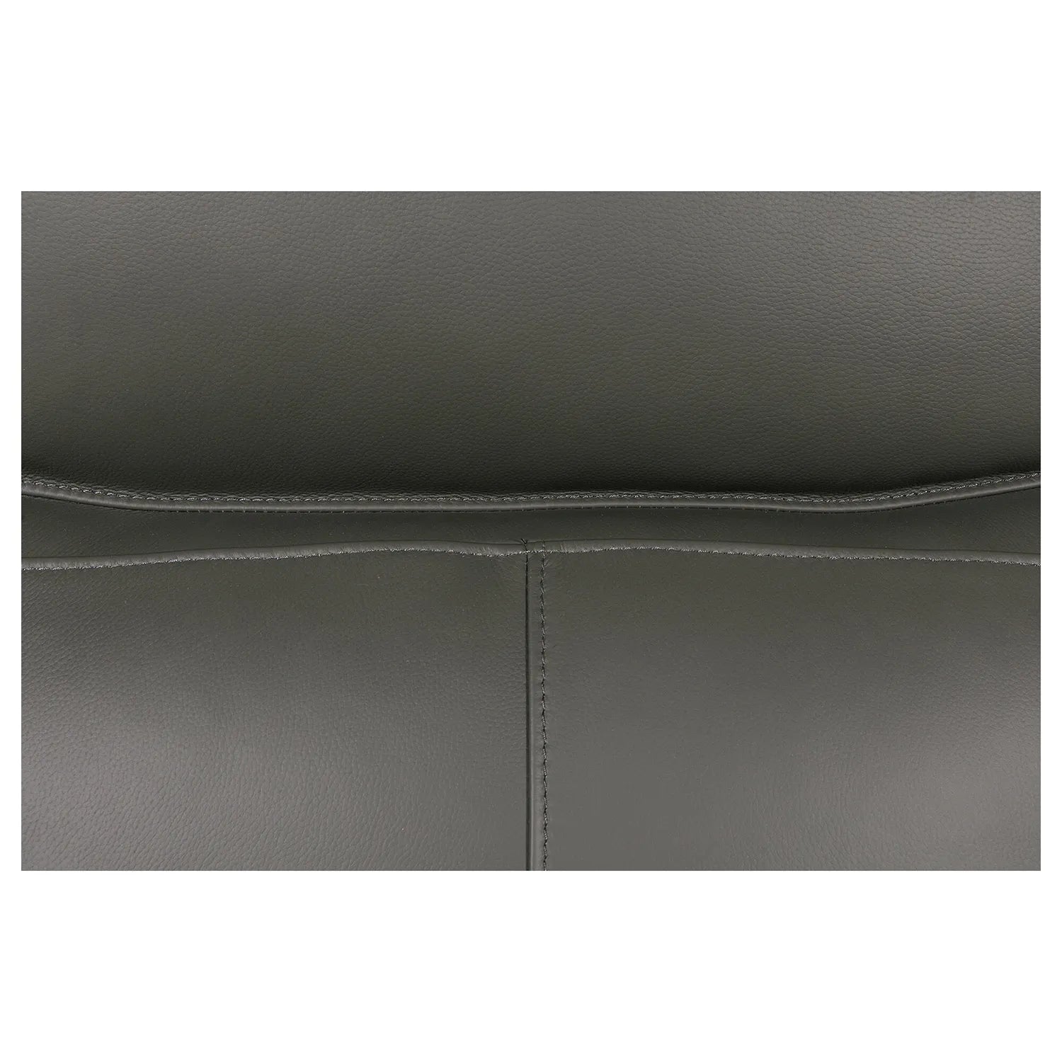 Dylan Grey Leather Electric Recliner 3 Seater Sofa  - Stitching details 