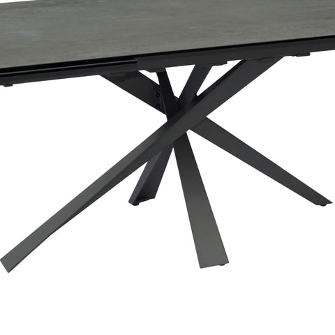Raffello Dark Grey Sintered Stone Ceramic Extending Dining Table - Pendle Village Furniture