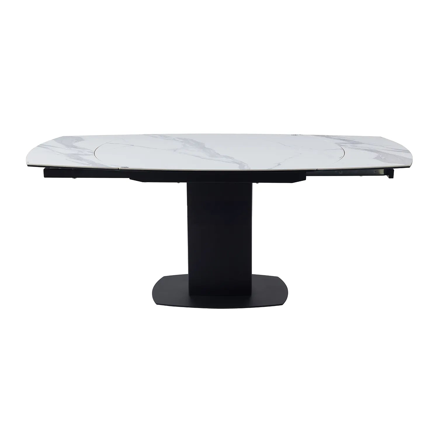 Ramada Swivel Extension Dining Table with White Ceramic Top - Pendle Village Furniture