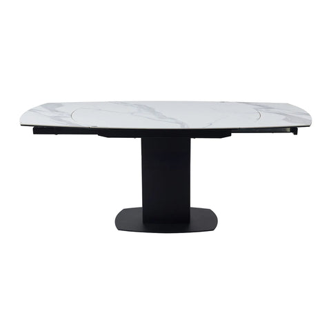 Ramada Swivel Extension Dining Table with White Ceramic Top - Pendle Village Furniture