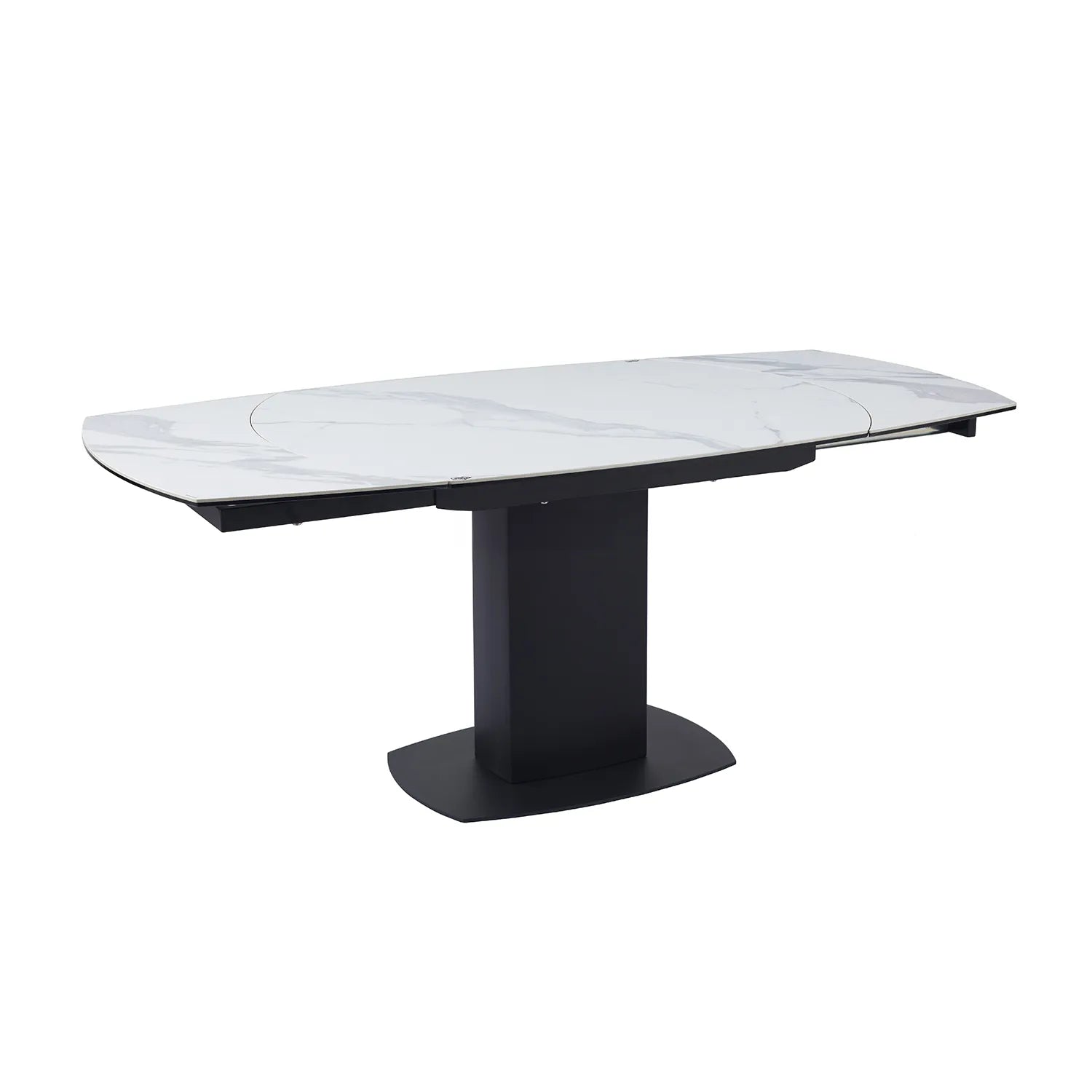 Ramada Swivel Extension Dining Table with White Ceramic Top - Pendle Village Furniture