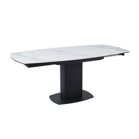 Ramada Swivel Extension Dining Table with White Ceramic Top - Pendle Village Furniture