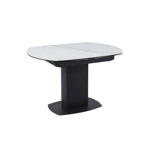 Ramada Swivel Extension Dining Table with White Ceramic Top - Pendle Village Furniture