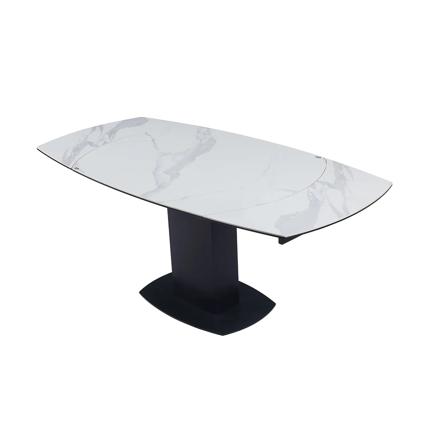Ramada Swivel Extension Dining Table with White Ceramic Top - Pendle Village Furniture