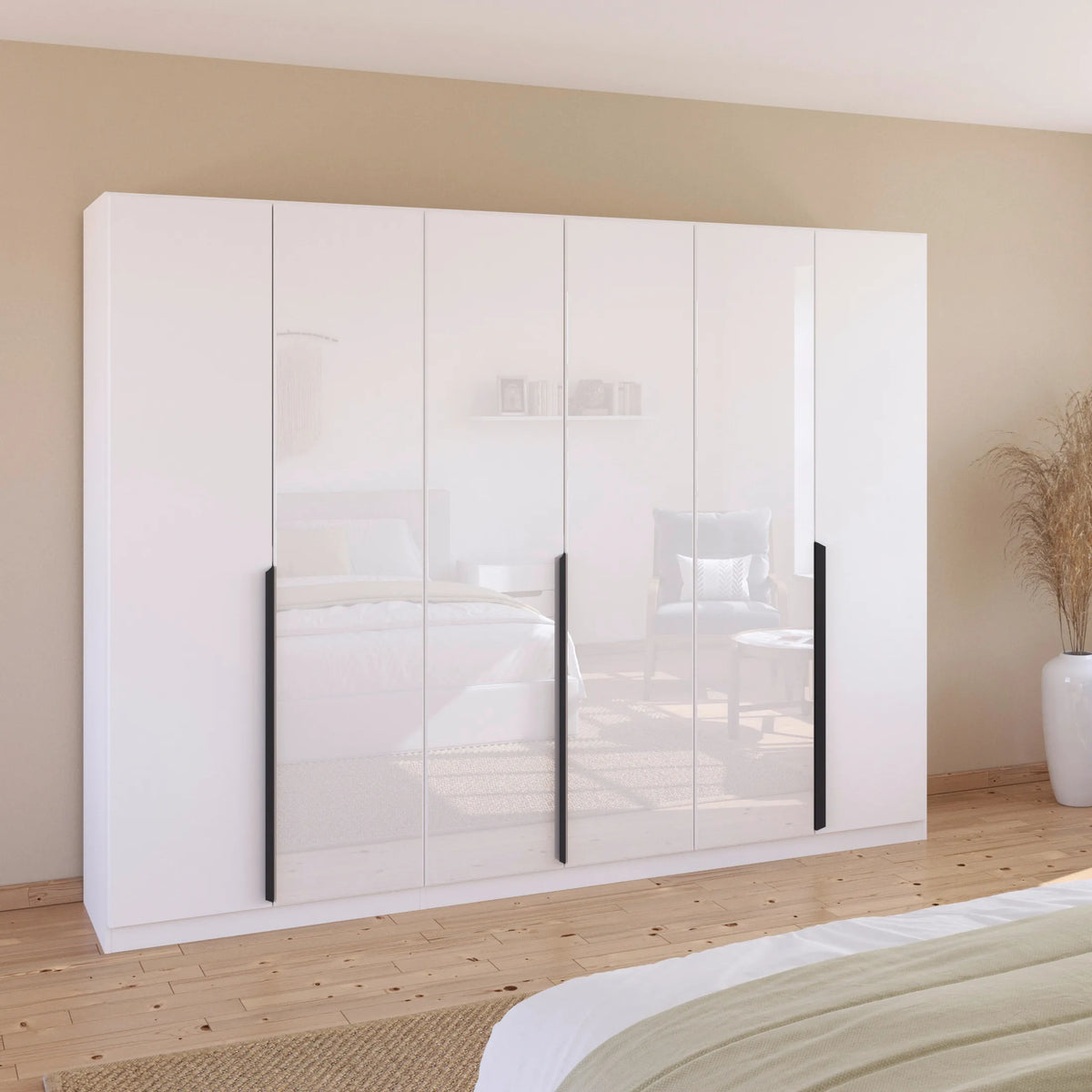 Artemis 6 Door Hinged Wardrobe - 271cm - Pendle Village Furniture