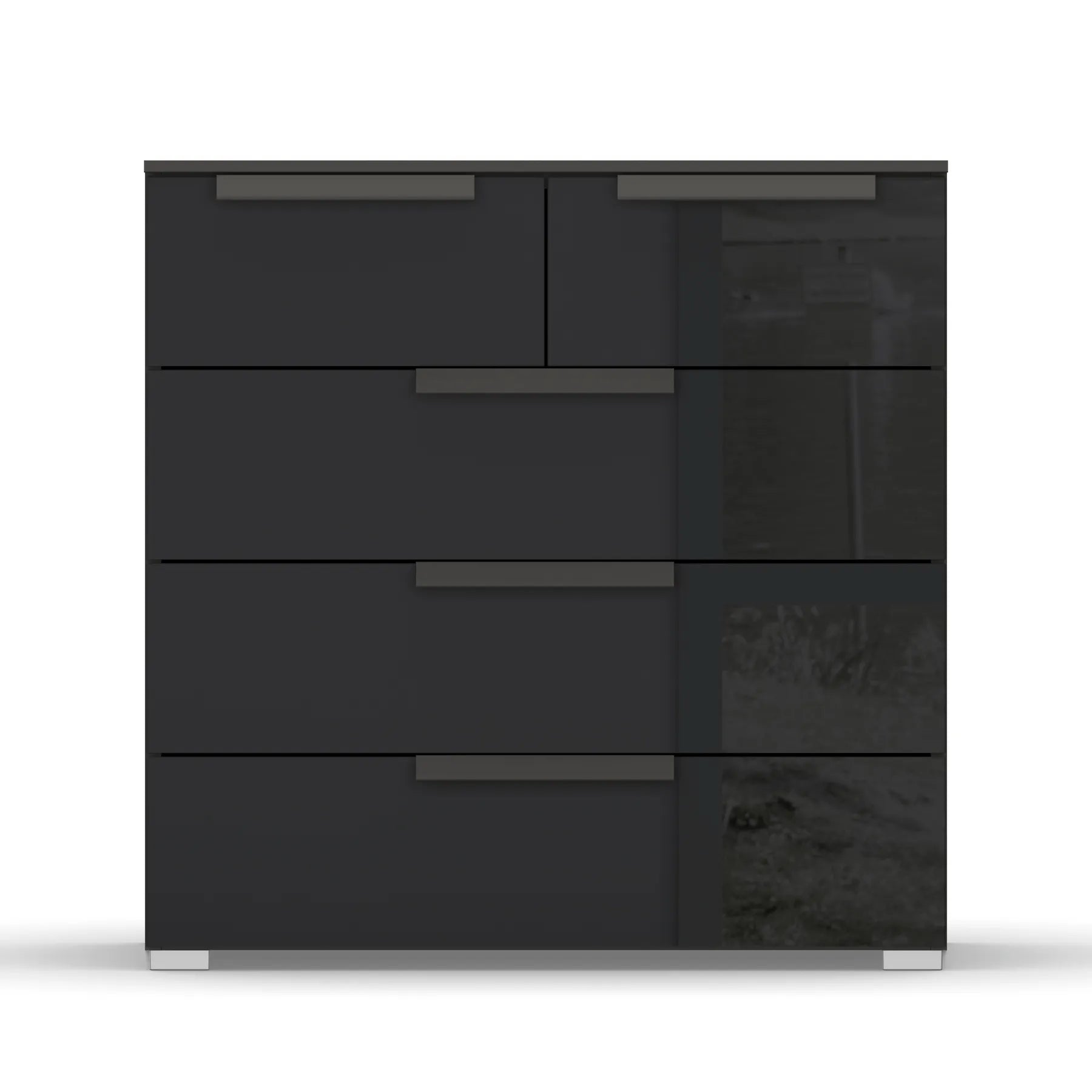 Rauch Perth 5 Drawer Basalt Glass Chest