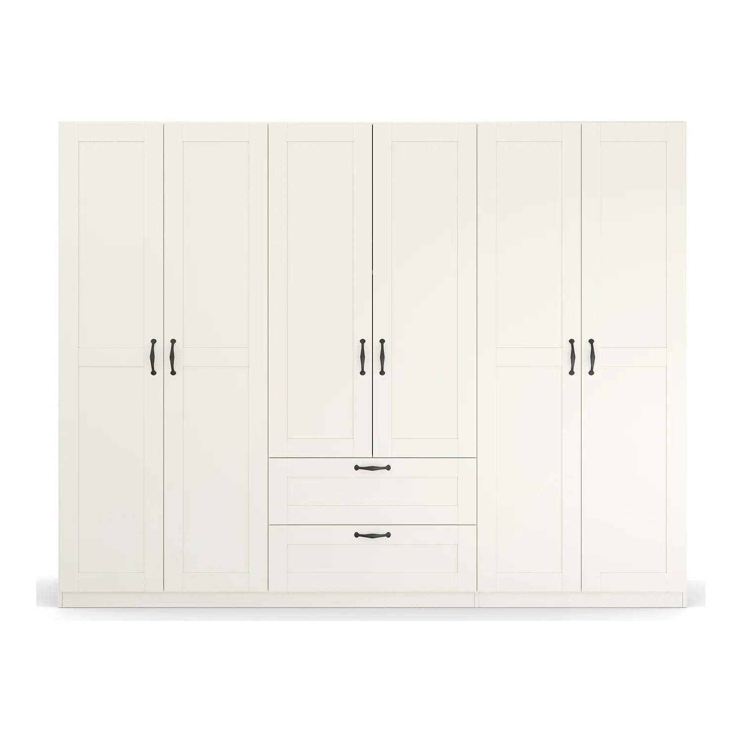 Rauch Cottage 271cm Wide 6 Door Wardrobe with Drawers - Pendle Village Furniture