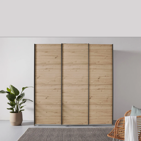 Forms Artisan Oak 3 Door Sliding Wardrobe - Free Assembly - Pendle Village Furniture