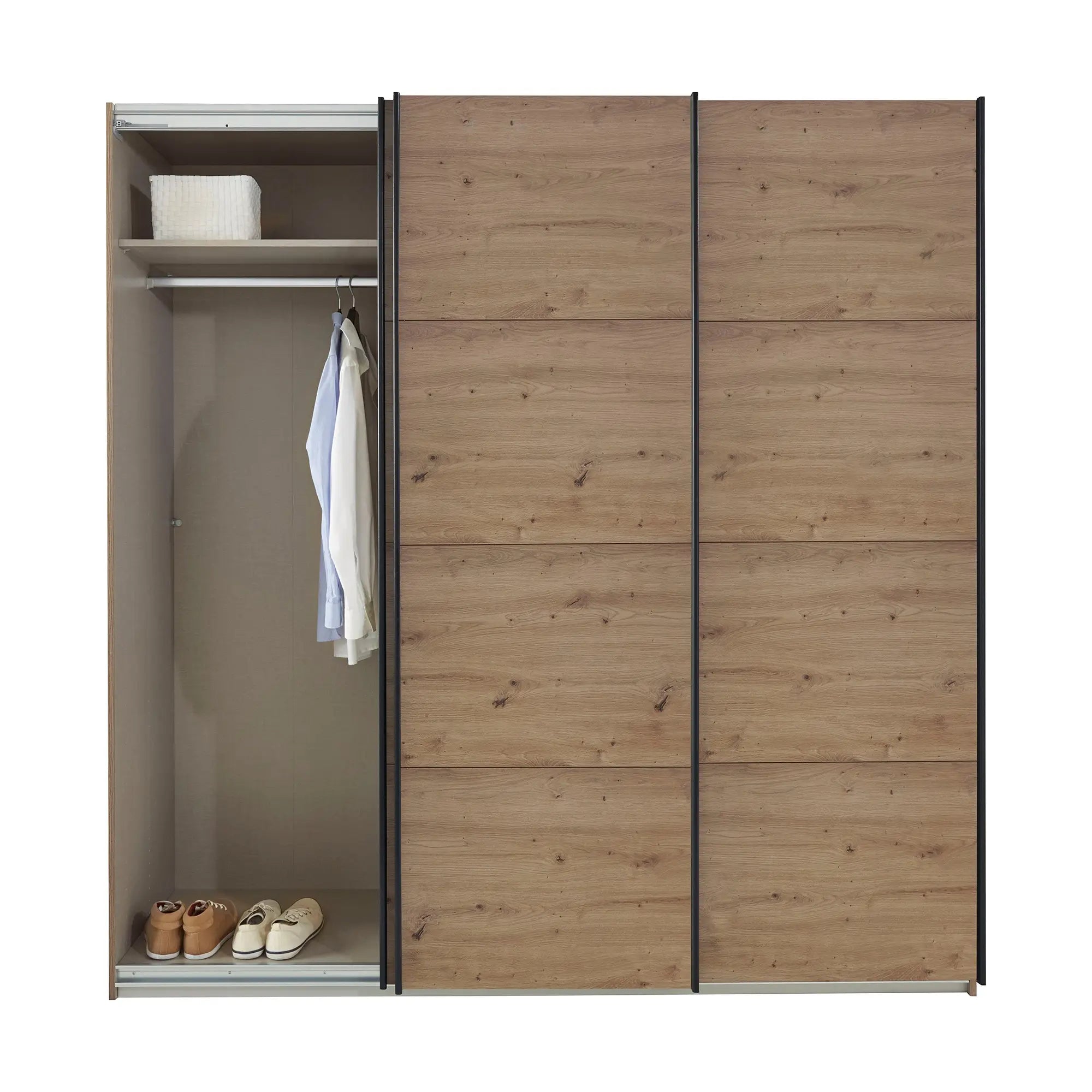 Forms Artisan Oak 3 Door Sliding Wardrobe - Free Assembly - Pendle Village Furniture