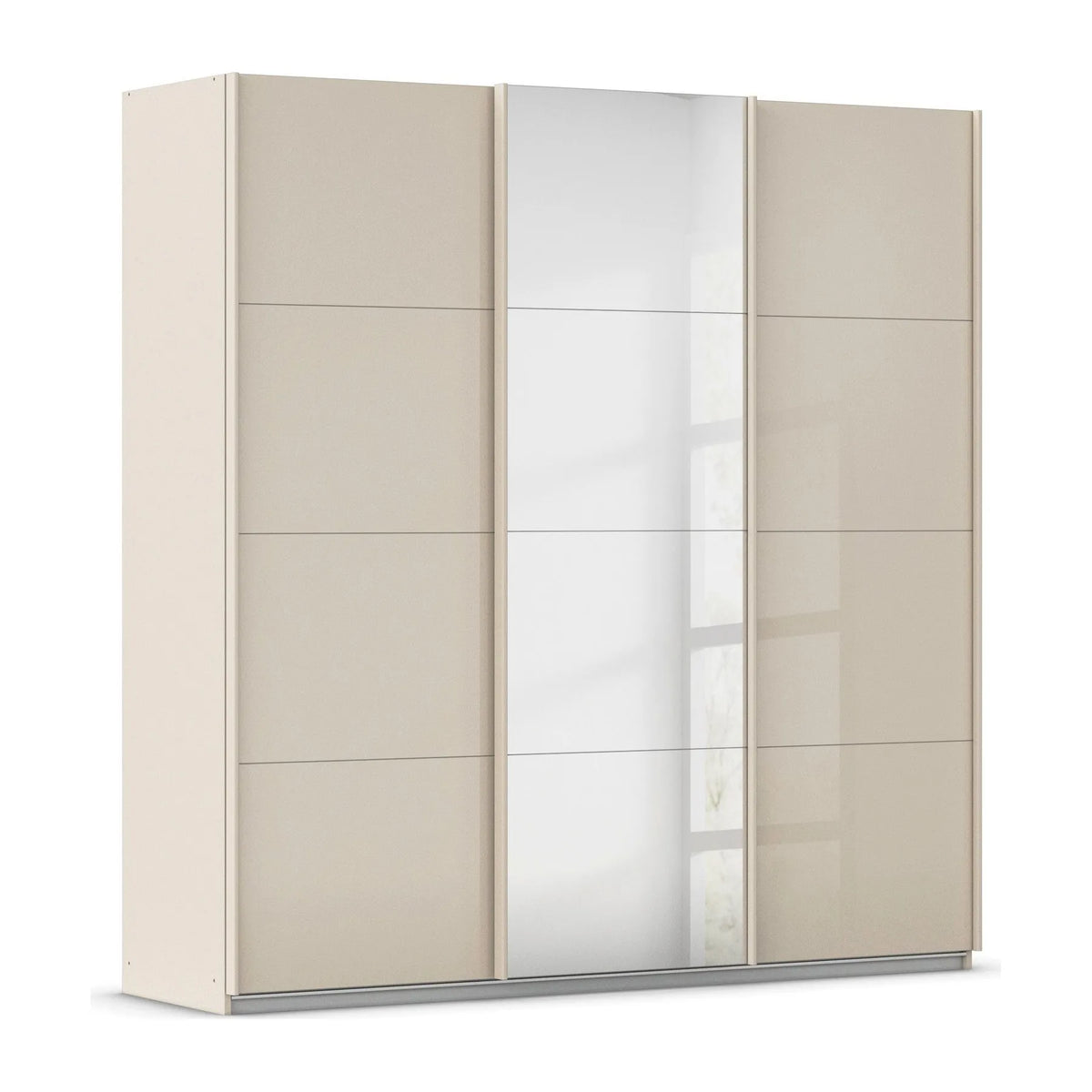 Rauch Formes Champagne Glass and Mirror Front Sliding Door Wardrobe