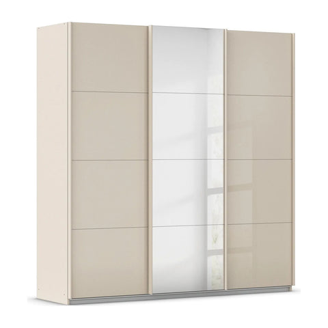 Rauch Formes Champagne Glass and Mirror Front Sliding Door Wardrobe