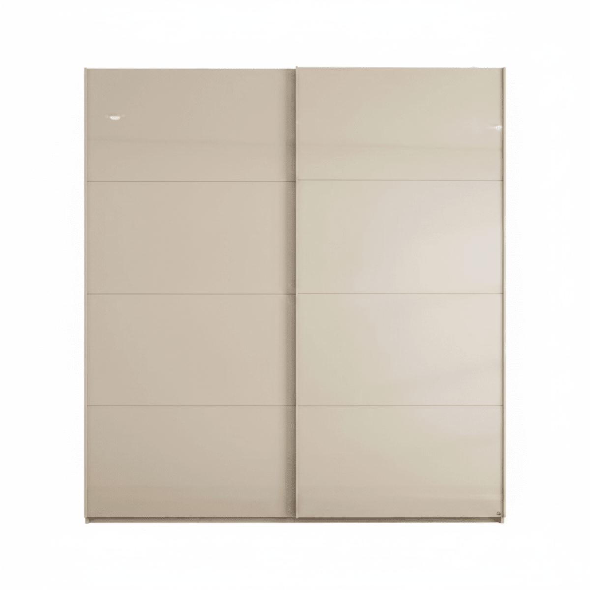 Champagne sliding wardrobe doors on a white background