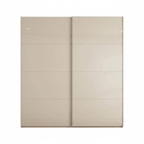 Champagne sliding wardrobe doors on a white background