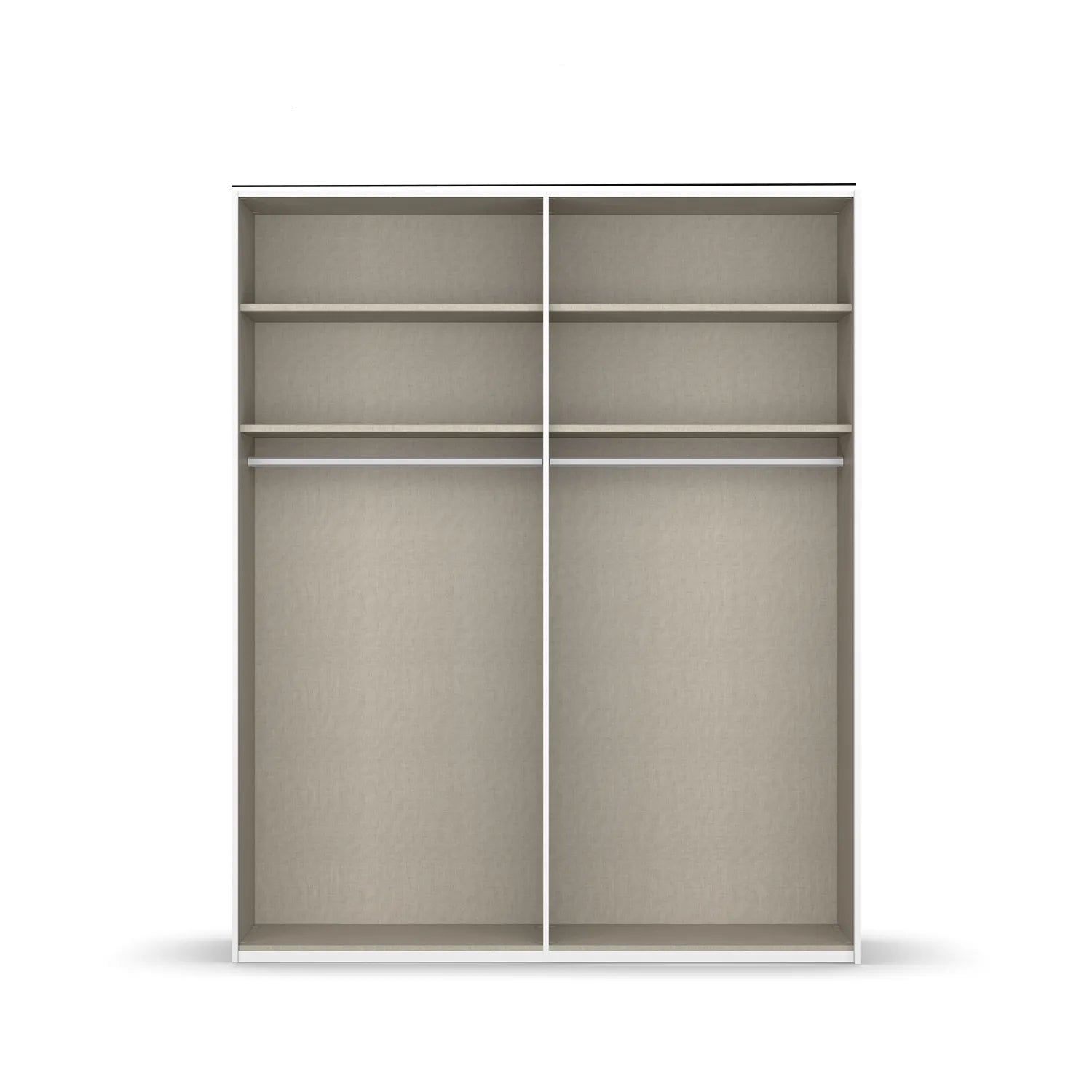 Rauch Lando White Glass 151cm Sliding Door Wardrobe - Interior details