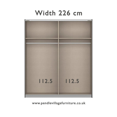 Mali Silk Grey & Mirror Sliding Door Wardrobe - Pendle Village Furniture