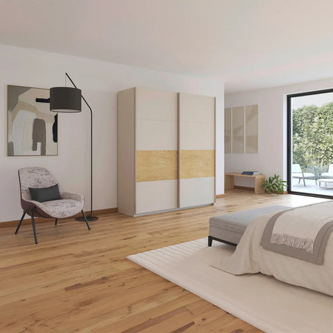 Rauch Marburg Champagne Sliding Door Wardrobe - Pendle Village Furniture