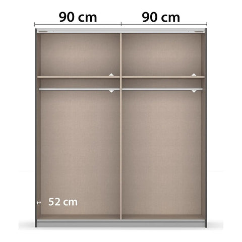 Rauch Marburg Sage Green Sliding Door Wardrobe