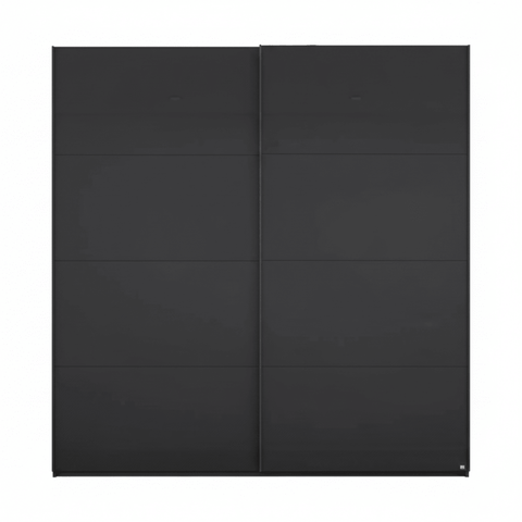 Rauch Forms Basalt Glass 2 Door Slider Wardrobe - Free Assembly