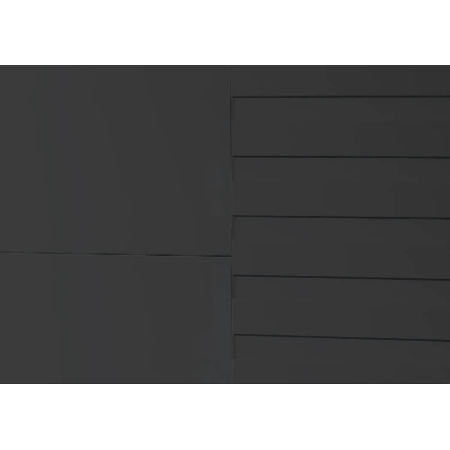 Novaro Graphite & Basalt Glass Sliding Door Wardrobe - Pendle Village Furniture