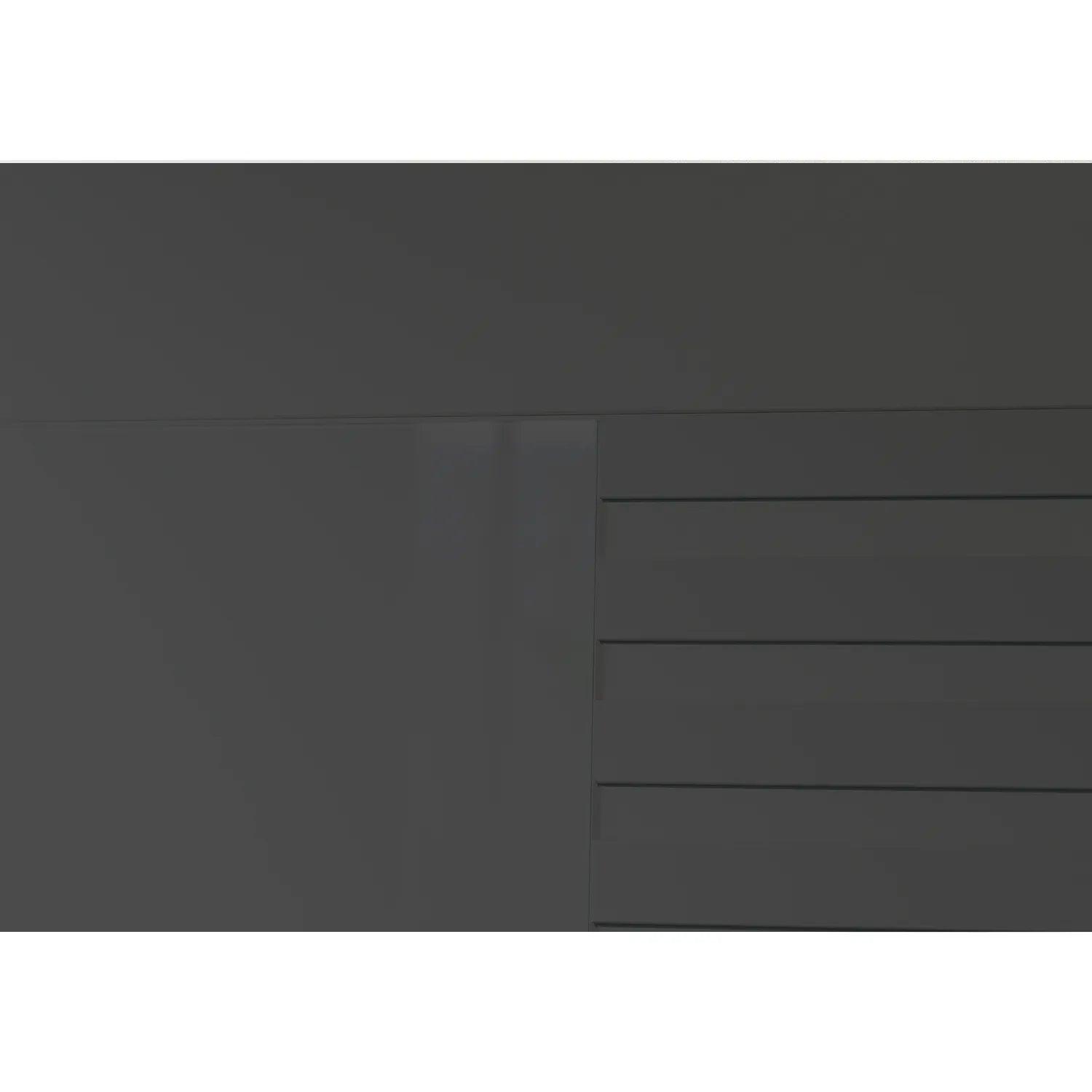 Novaro Graphite & Basalt Glass Sliding Door Wardrobe - Pendle Village Furniture