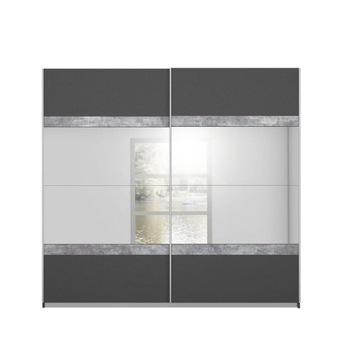 Penzberg 181cm Sliding Door Wardrobe with Mirror