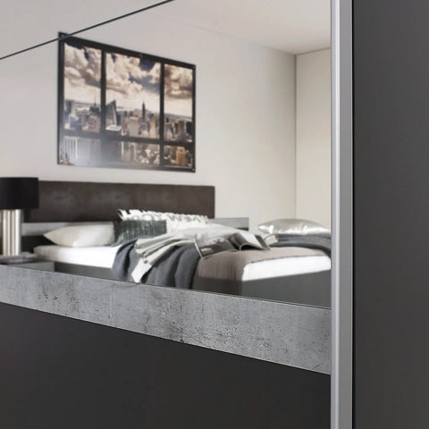 Penzberg 181cm Sliding Door Wardrobe with Mirror