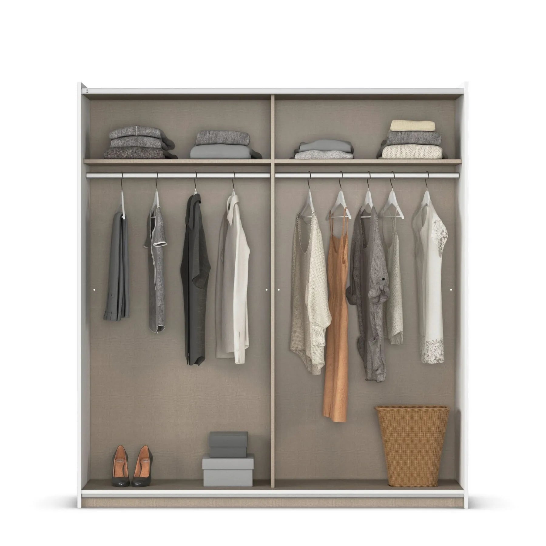 Penzberg 181cm Sliding Door Wardrobe with Mirror