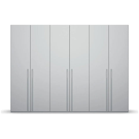 Rauch Kacey Pure Silk Grey 6 Door Large Wardrobe - Front View 