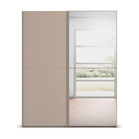 Supreme Duo Fango 2 Door Sliding Wardrobe with Mirror