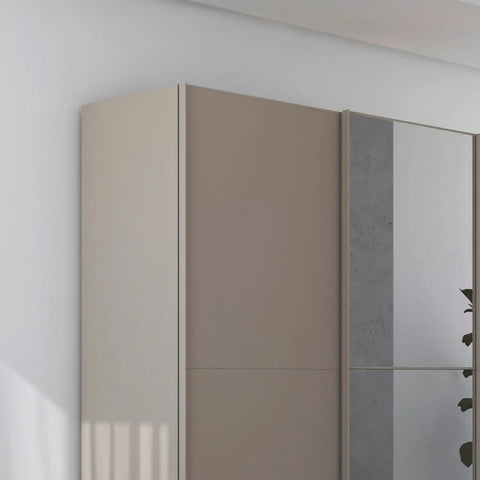 Supreme Duo Fango 2 Door Sliding Wardrobe with Mirror