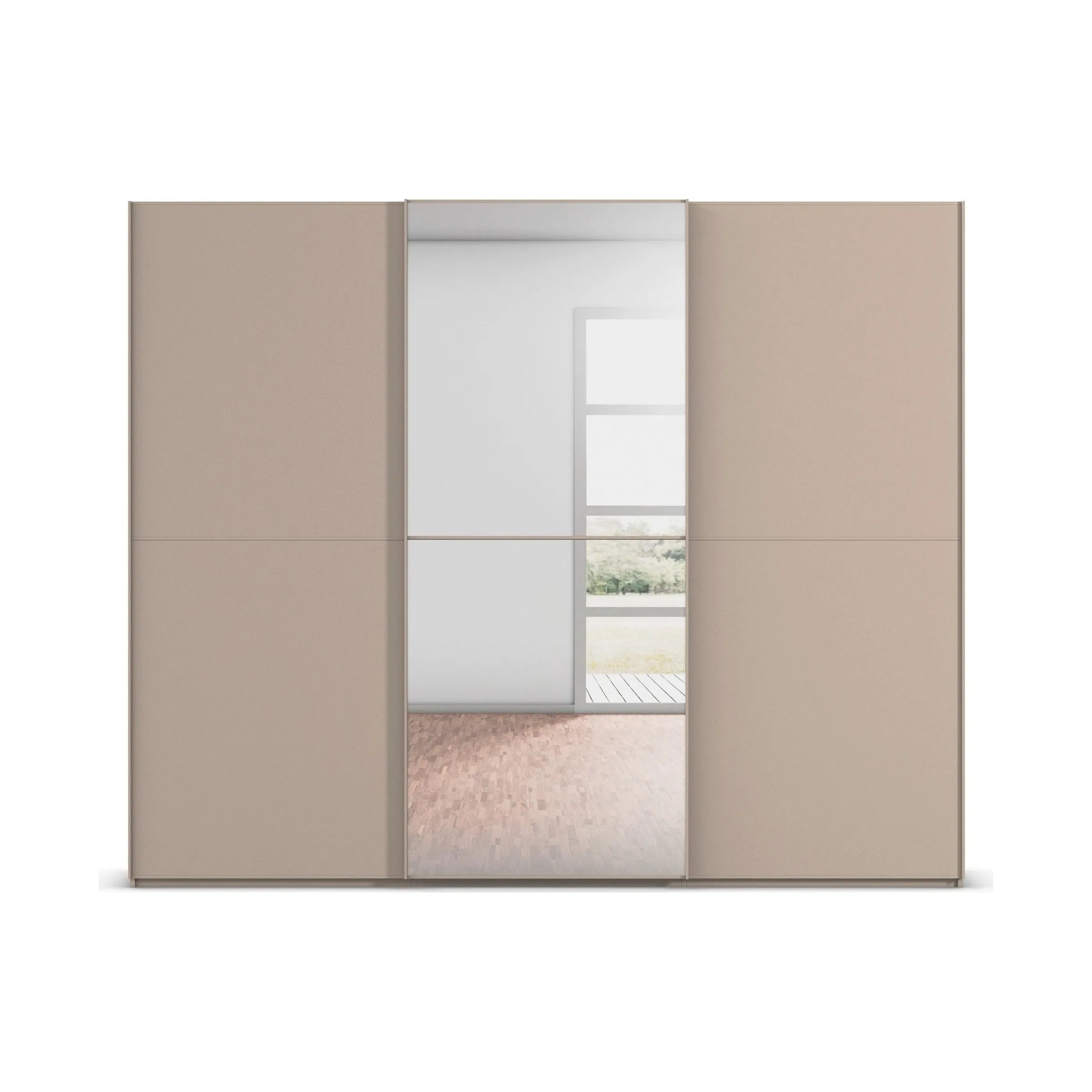 Supreme Duo Fango 3 Door Sliding Wardrobe with Mirror