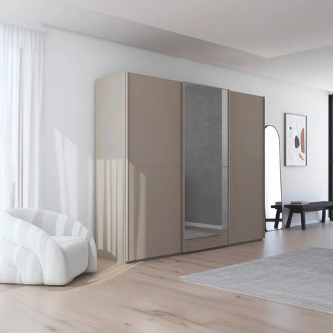 Supreme Duo Fango 3 Door Sliding Wardrobe with Mirror