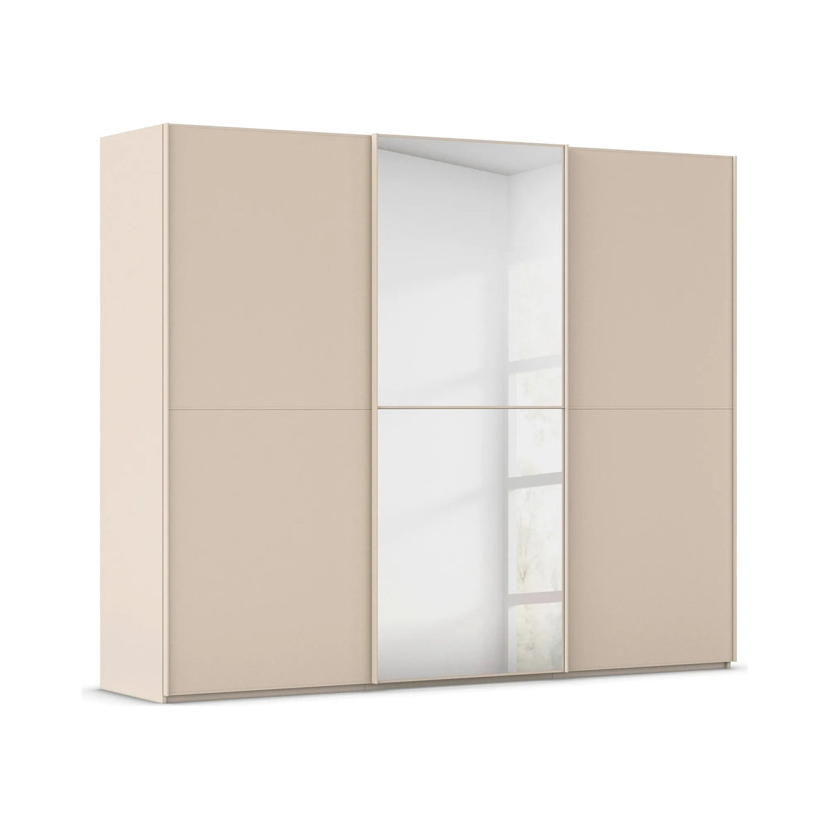 Supreme Duo Champagne Glass & Mirror 3 Door Sliding Door Wardrobe