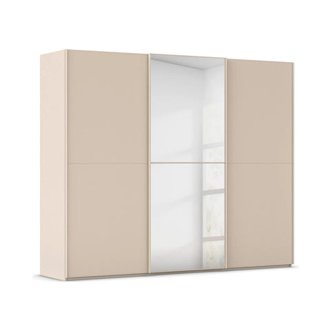 Supreme Duo Champagne Glass & Mirror 3 Door Sliding Door Wardrobe