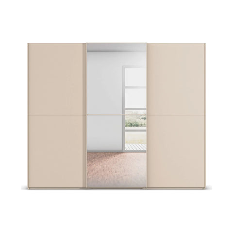 Supreme Duo Champagne Glass & Mirror 3 Door Sliding Door Wardrobe