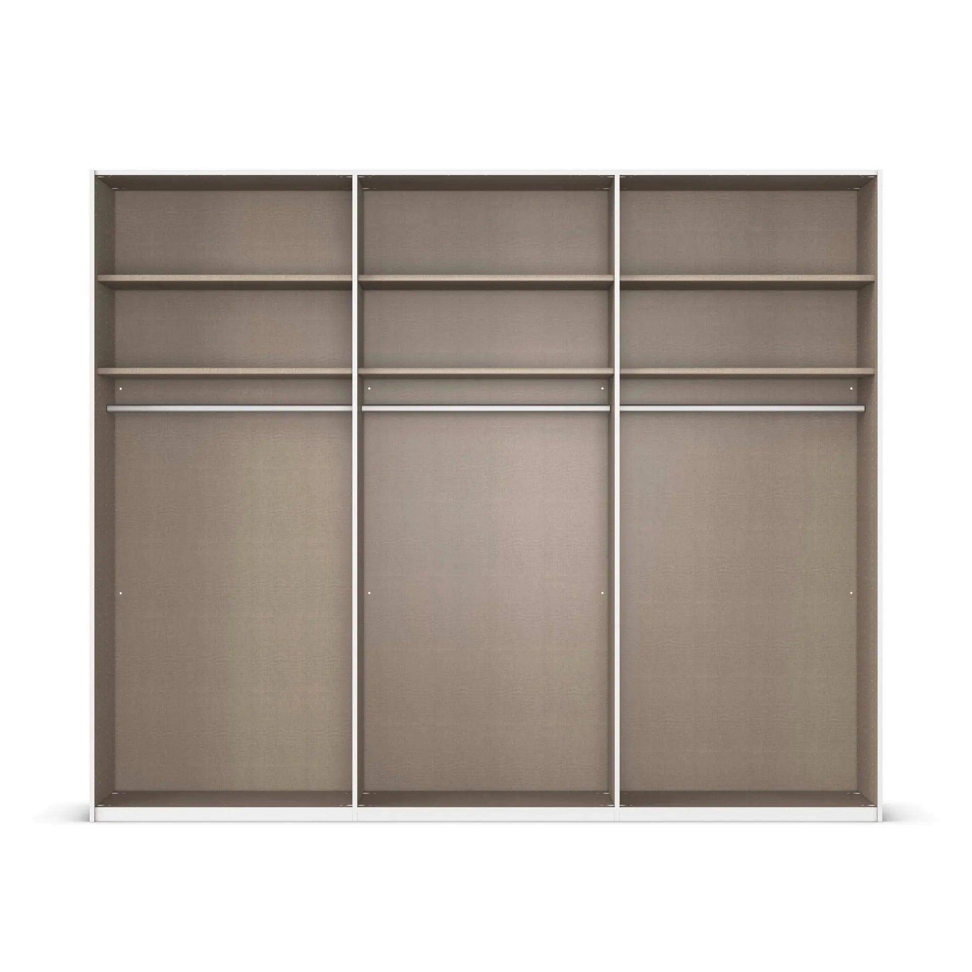 Supreme Duo Champagne Glass & Mirror 3 Door Sliding Door Wardrobe