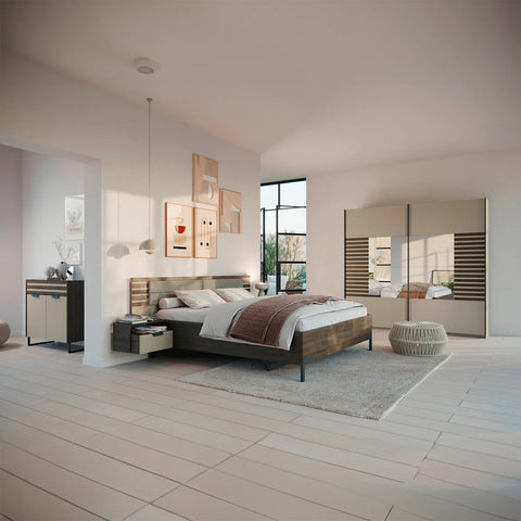 Vestro Champagne Sliding Door Wardrobe - W181cm